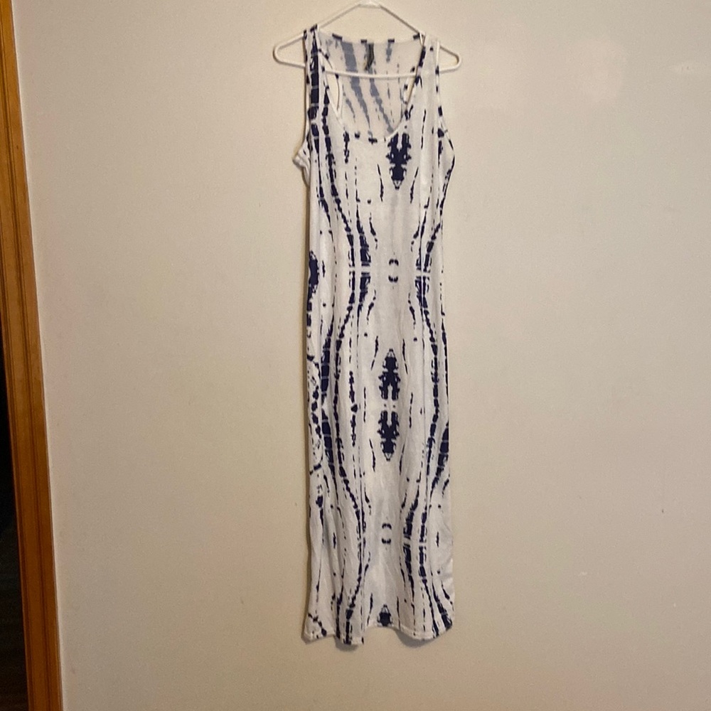 TrueRock dress 2x blue and white